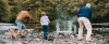 Skipping stones on a lake