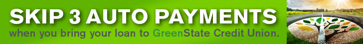 Skip 3 Auto Payments when you bring your loan to GreenState