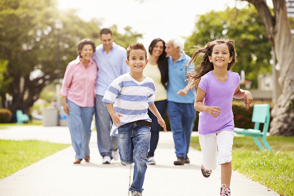 family in park