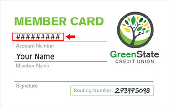 Sample greenstate member card