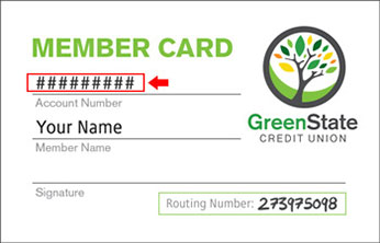 Sample greenstate member card