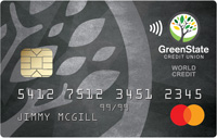 GreenState World Mastercard Example Card