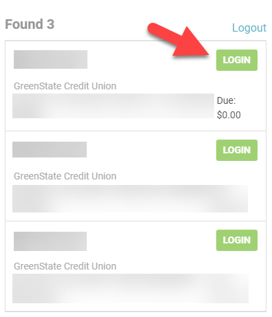 loginbutton Choose the Loan you wish to pay by selecting LOGIN.