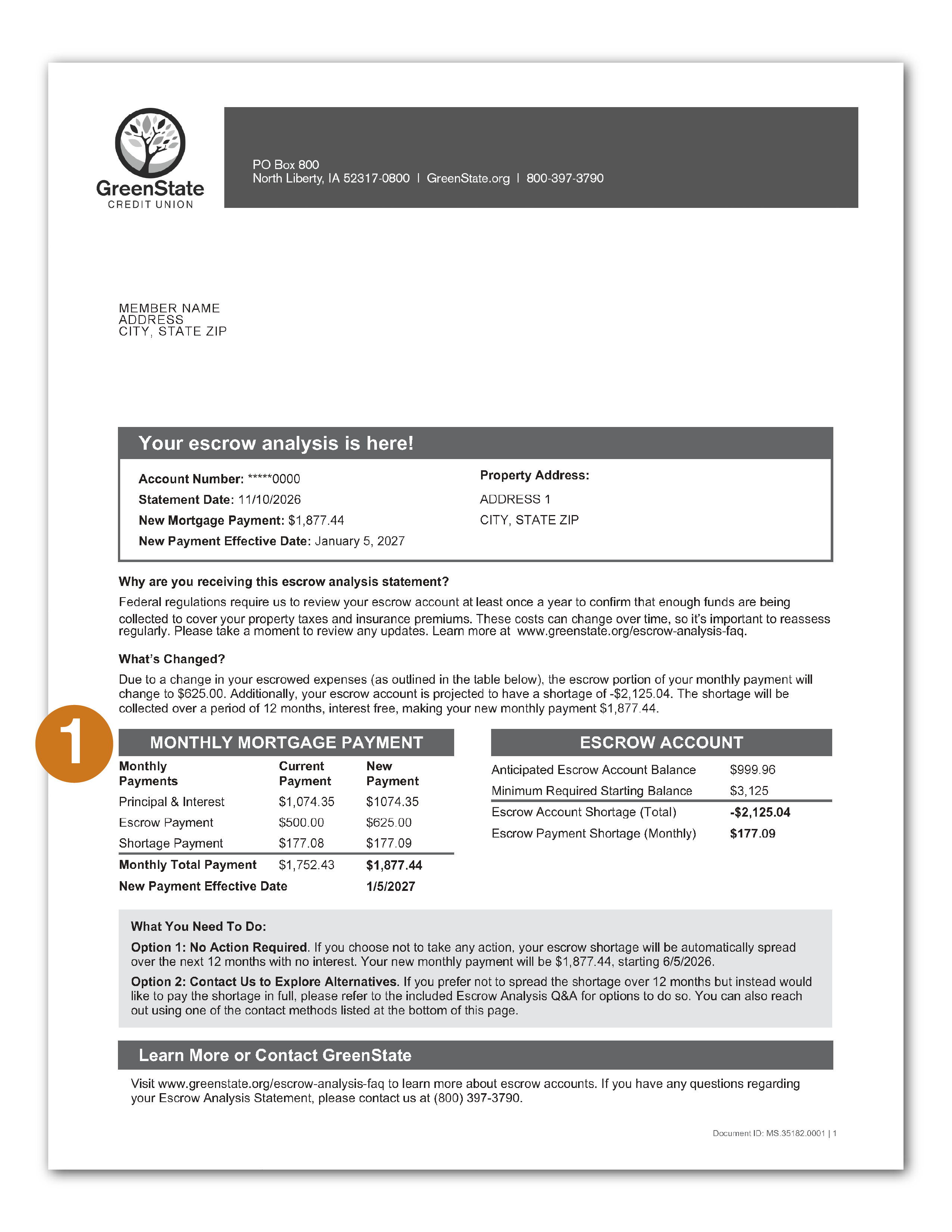Escrow Example Page 1 updated