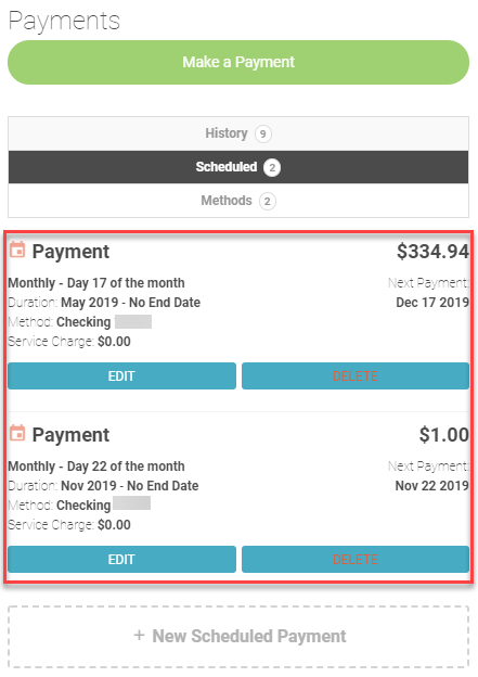 reoccuring The recurring payment is now