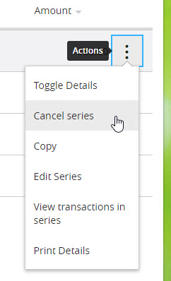 choose the Cancel Series option.