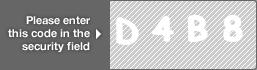 captcha code for visual authentication  letter D number 4 letter B number 8
