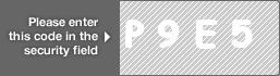 captcha code for visual authentication  letter P number 9 letter E number 5