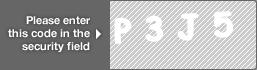 captcha code for visual authentication  letter P number 3 letter J number 5