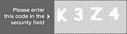 captcha code for visual authentication  letter K number 3 letter Z number 4