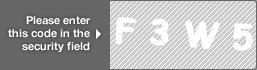 captcha code for visual authentication  letter F number 3 letter W number 5