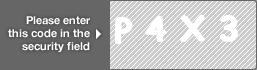 captcha code for visual authentication  letter P number 4 letter X number 3