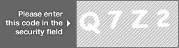 captcha code for visual authentication  letter Q number 7 letter Z number 2