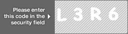 captcha code for visual authentication  letter L number 3 letter R number 6
