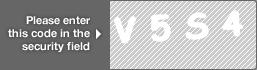 captcha code for visual authentication  letter V number 5 letter S number 4