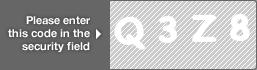 captcha code for visual authentication  letter Q number 3 letter Z number 8