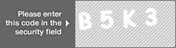 captcha code for visual authentication  letter B number 5 letter K number 3