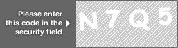 captcha code for visual authentication  letter N number 7 letter Q number 5