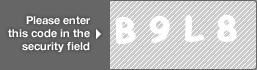 captcha code for visual authentication  letter B number 9 letter L number 8