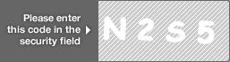 captcha code for visual authentication  letter N number 2 letter S number 5