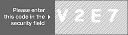 captcha code for visual authentication  letter V number 2 letter E number 7