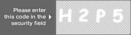 captcha code for visual authentication  letter H number 2 letter P number 5