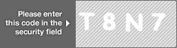 captcha code for visual authentication  letter T number 8 letter N number 7