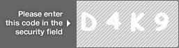 captcha code for visual authentication  letter D number 4 letter K number 9