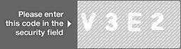 captcha code for visual authentication  letter V number 3 letter E number 2