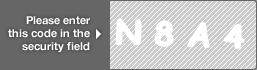 captcha code for visual authentication  letter N number 8 letter A number 4