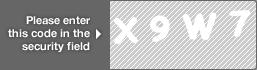captcha code for visual authentication  letter X number 9 letter W number 7
