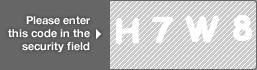 captcha code for visual authentication  letter H number 7 letter W number 8