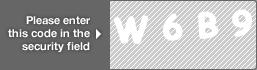 captcha code for visual authentication  letter W number 6 letter B number 9