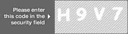 captcha code for visual authentication  letter H number 9 letter V number 7
