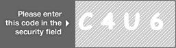 captcha code for visual authentication  letter C number 4 letter U number 6