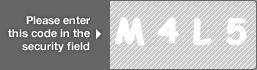 captcha code for visual authentication  letter M number 4 letter L number 5