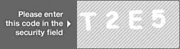 captcha code for visual authentication  letter T number 2 letter E number 5