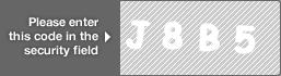 captcha code for visual authentication  letter J number 8 letter B number 5